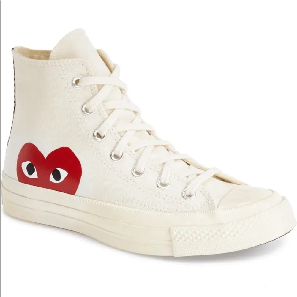 Comme Des Garcons Cream High Top Converse